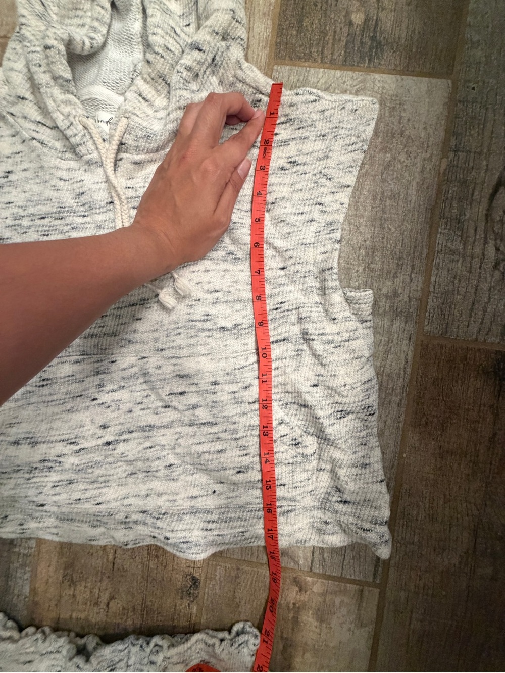 Women’s Marbled Sleeveless Hoodie & Shorts Lounge Set Gray Cozy Matching Set - Picture 7 of 12